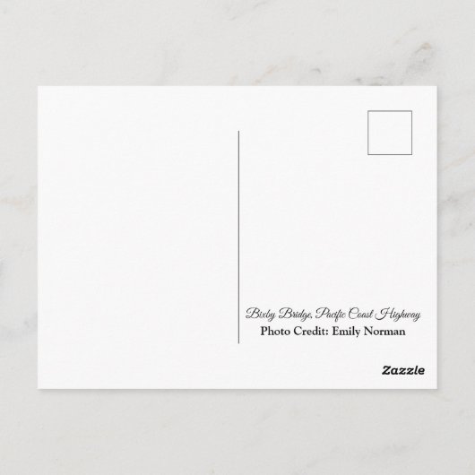 CARTE POSTALE BIXBY BRIDGE PACIFIC COAST HIGHWAY (Dos)