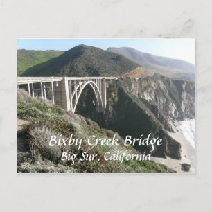 Carte Postale Bixby Creek Bridge, Big Sur, Californie