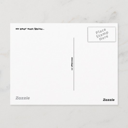 Carte postale "bizarre" (Dos)