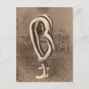 Carte Postale Bizarre Contortionniste Victorien Dorsale