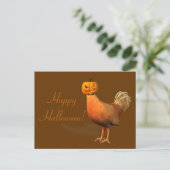 Carte Postale Bizarre coq Halloween (Debout devant)
