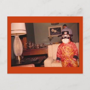 Carte Postale Bizarre Étrange Costume Halloween, Vintage