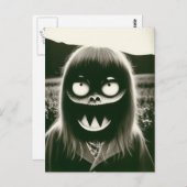 Carte postale Bizarre Halloween (Devant / Derrière)