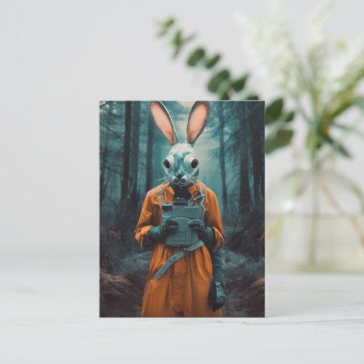 Carte Postale Bizarre lapin (Debout devant)