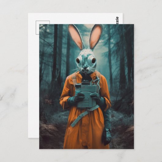 Carte Postale Bizarre lapin (Devant / Derrière)