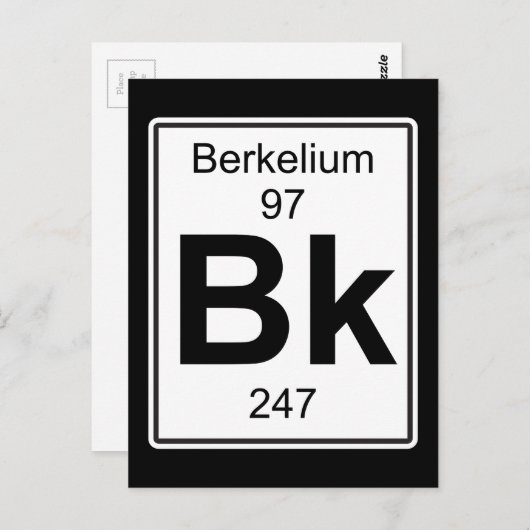 Carte Postale Bk - Berkelium (Devant / Derrière)