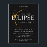 Carte Postale Black 2024 Total Solar Eclipse Viewing Party<br><div class="desc">Voici notre Black and Gold 2024 Total Solar Eclipse Viewing Party Invitation, une façon élégante et exclusive de célébrer cet événement céleste. Décorée de noir épuré et d'or chatoyant, cette invitation donne le ton d'un rassemblement sophistiqué sous le spectacle cosmique de l'éclipse solaire totale. Avec l'année 2024 en vedette, ainsi...</div>