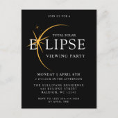 Carte Postale Black 2024 Total Solar Eclipse Viewing Party (Devant)