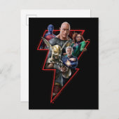 Carte Postale Black Adam Group Lightning Graphic (Devant / Derrière)