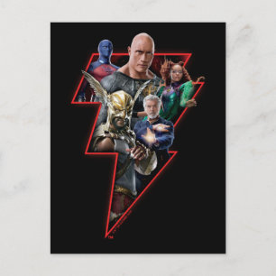 Carte Postale Black Adam Group Lightning Graphic