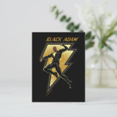 Carte Postale Black Adam Lightning Bolt Illustration du caractèr (Debout devant)