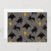 Carte Postale Black Adam Lightning Silhouette Pattern (Devant / Derrière)