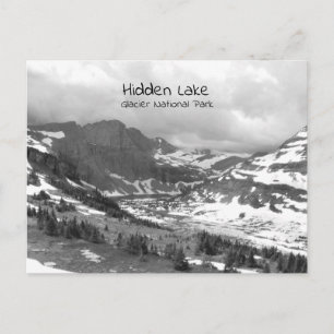 Carte postale Black and White du lac caché