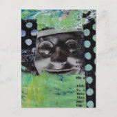 Carte Postale Black and White Face (Devant)