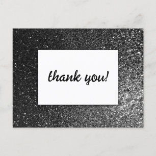 Carte Postale Black and White Glam Chic Moderne Parties scintill