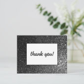 Carte Postale Black and White Glam Chic Moderne Parties scintill (Debout devant)