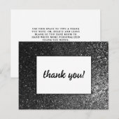 Carte Postale Black and White Glam Chic Moderne Parties scintill (Devant / Derrière)