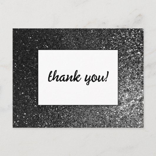 Carte Postale Black and White Glam Chic Moderne Parties scintill (Devant)