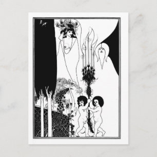 Carte Postale Black and white goth gothic art nouveau Salome