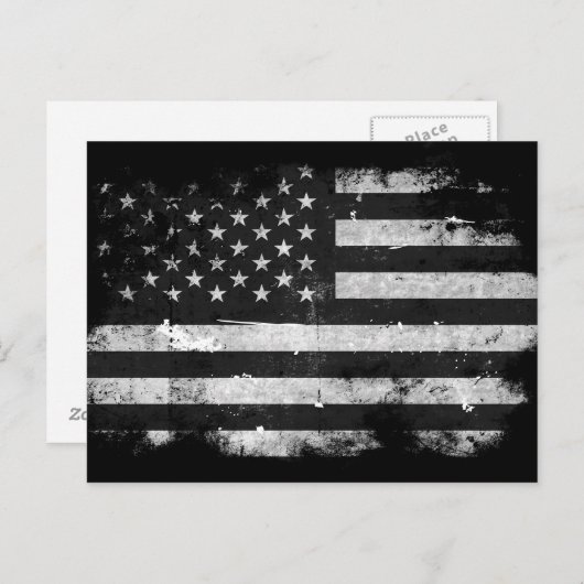 Carte Postale Black and White Grunge (Devant / Derrière)