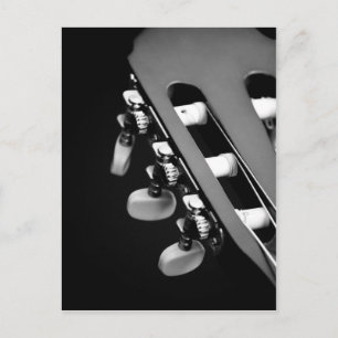 Carte Postale Black and White Guitar Head