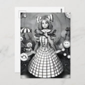 Carte postale Black and White Nightmare in Wonderl (Devant / Derrière)