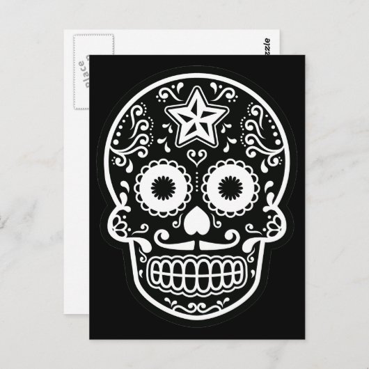 Carte postale Black and White Sugar Sketch Star (Devant / Derrière)