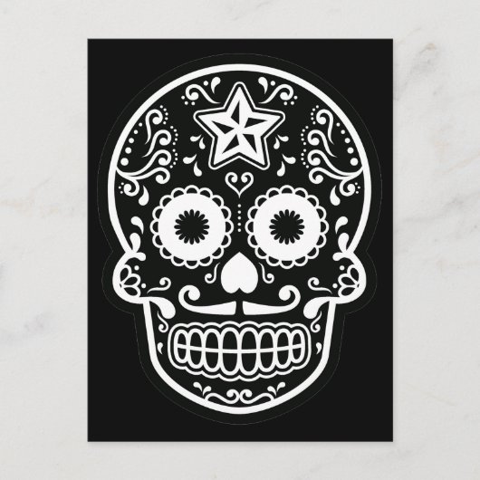 Carte postale Black and White Sugar Sketch Star (Devant)