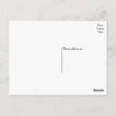 Carte Postale Black and White Thank You Heart Wedding Party (Dos)