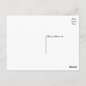 Carte Postale Black and White Thank You Heart Wedding Party (Dos)