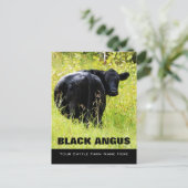 Carte Postale Black Angus Steer - Ajouter Votre Nom De Ranch De  (Debout devant)