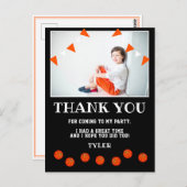 Carte Postale Black Basketball Anniversaire Photo Merci (Devant / Derrière)