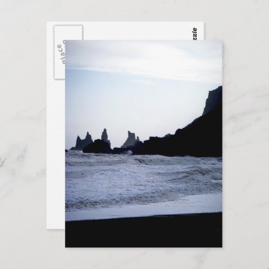 Carte Postale Black Beach (Devant / Derrière)