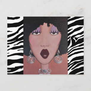 Carte postale " Black Beauty Diva"