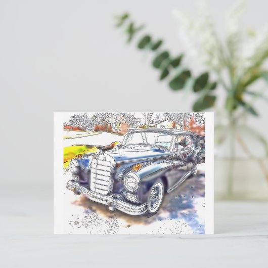 Carte Postale Black Benz (Debout devant)