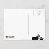 Carte Postale Black Blanc Motorcycle Biker Silhouette Merci (Dos)