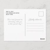 Carte Postale Black Blonde Hair Princess Anniversaire (Dos)