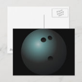 Carte postale Black Bowling Ball (Devant / Derrière)