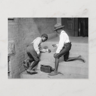 Carte Postale Black Boys Shooting Craps 1901