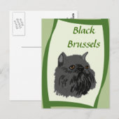 Carte Postale Black Brussels Griffon (Devant / Derrière)