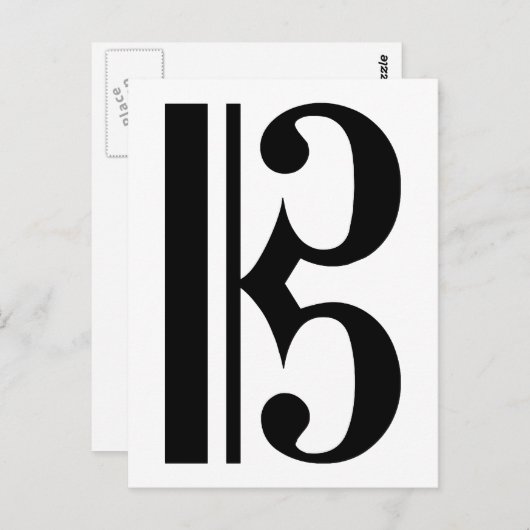 Carte Postale Black C Clef (Devant / Derrière)