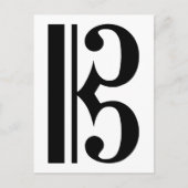 Carte Postale Black C Clef (Devant)