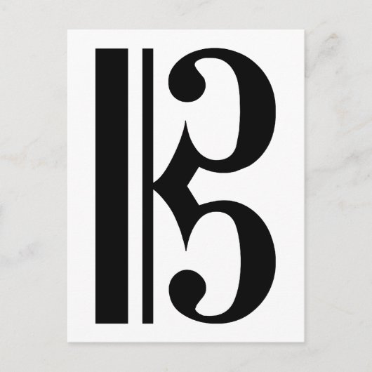 Carte Postale Black C Clef (Devant)