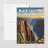 Carte Postale Black Canyon of the Gunnison Travel (Devant / Derrière)
