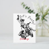 Carte Postale Black Cat Biker Babe Thunder_Cove (Debout devant)