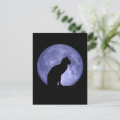 Carte postale Black Cat Blue Moon (Debout devant)