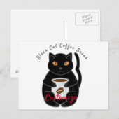 Carte Postale Black Cat Coffee Break Thunder_Cove (Devant / Derrière)