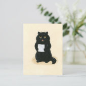Carte Postale Black Cat Home Sweet Home Secourt Shelter Cute (Debout devant)