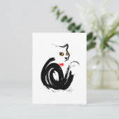Carte Postale Black Cat Love (Debout devant)