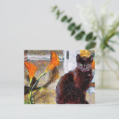 Carte postale Black Cat Van Gogh (Debout devant)
